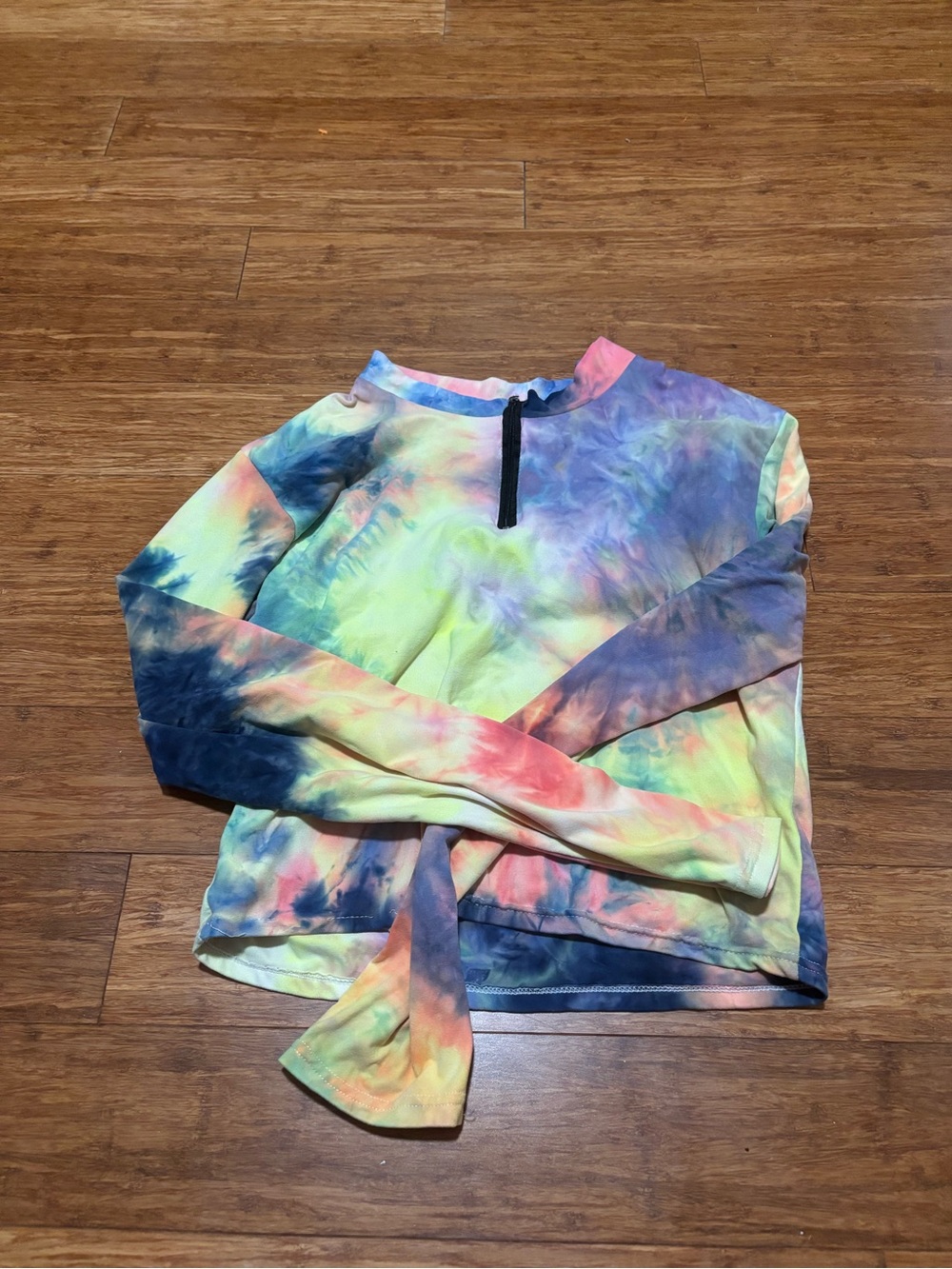 Tie-Dye Long Sleeve Pullover Jacket - Multicolor